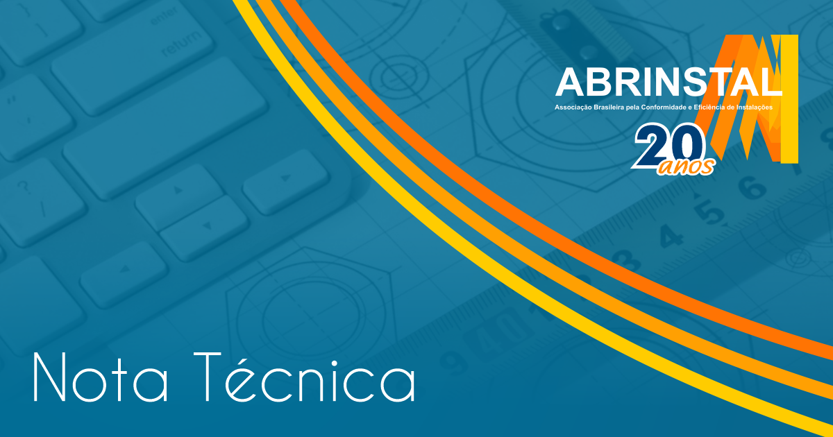 A Abrinstal acaba de publicar a 1ª Nota Técnica desenvolvida no âmbito do Projeto BIP